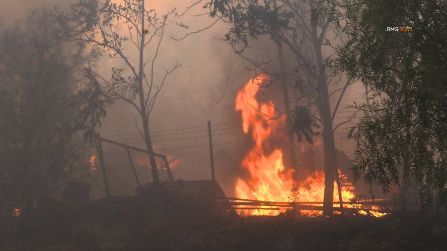 A growing wildfire prompted evacuations near Perris in Riverside County on September 4, 2024. (RMG)