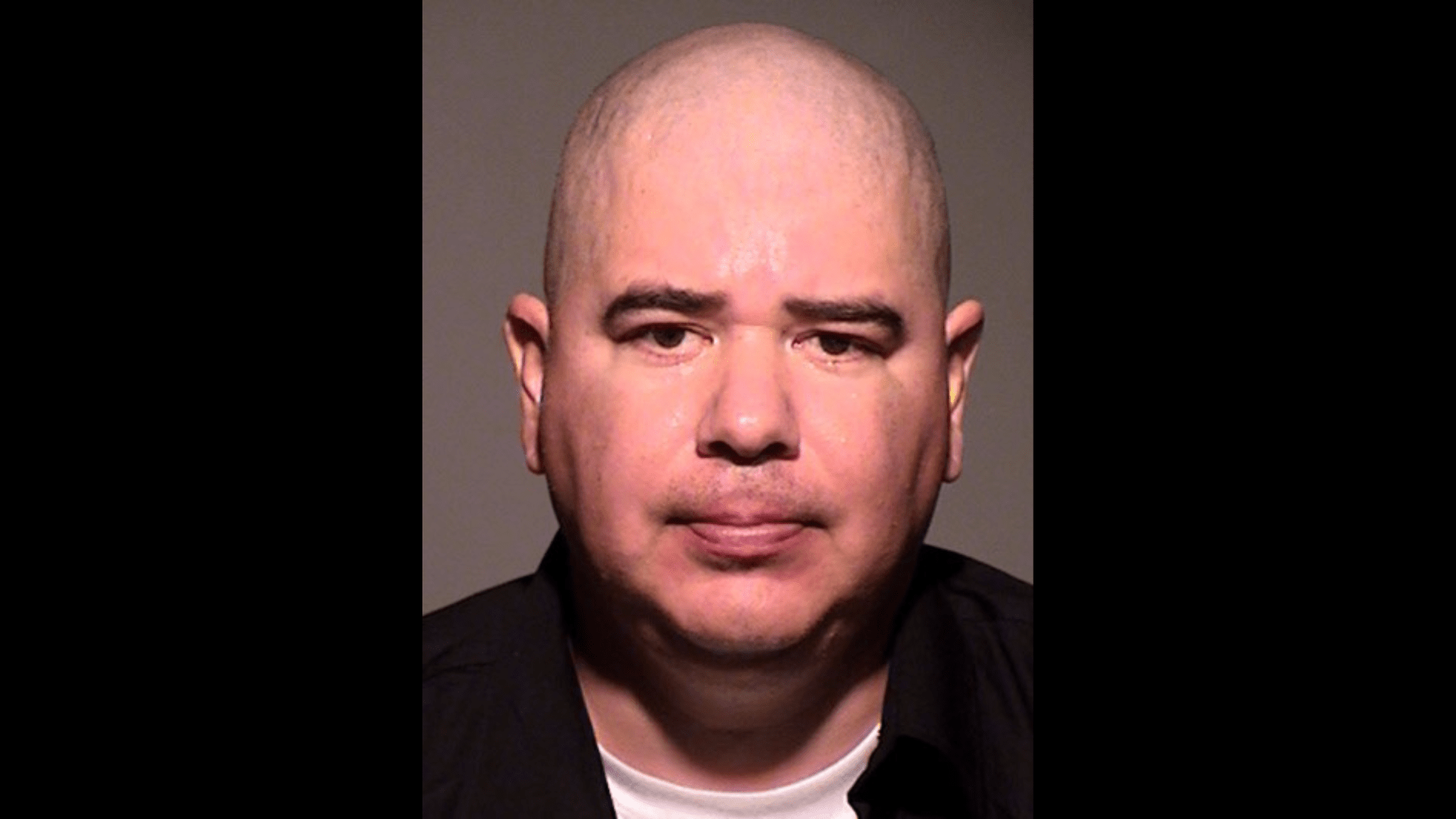 Jesus Andrew Sapien, 44, of Port Hueneme, is seen in a booking photo from the Ventura County District Attorney’s Office.