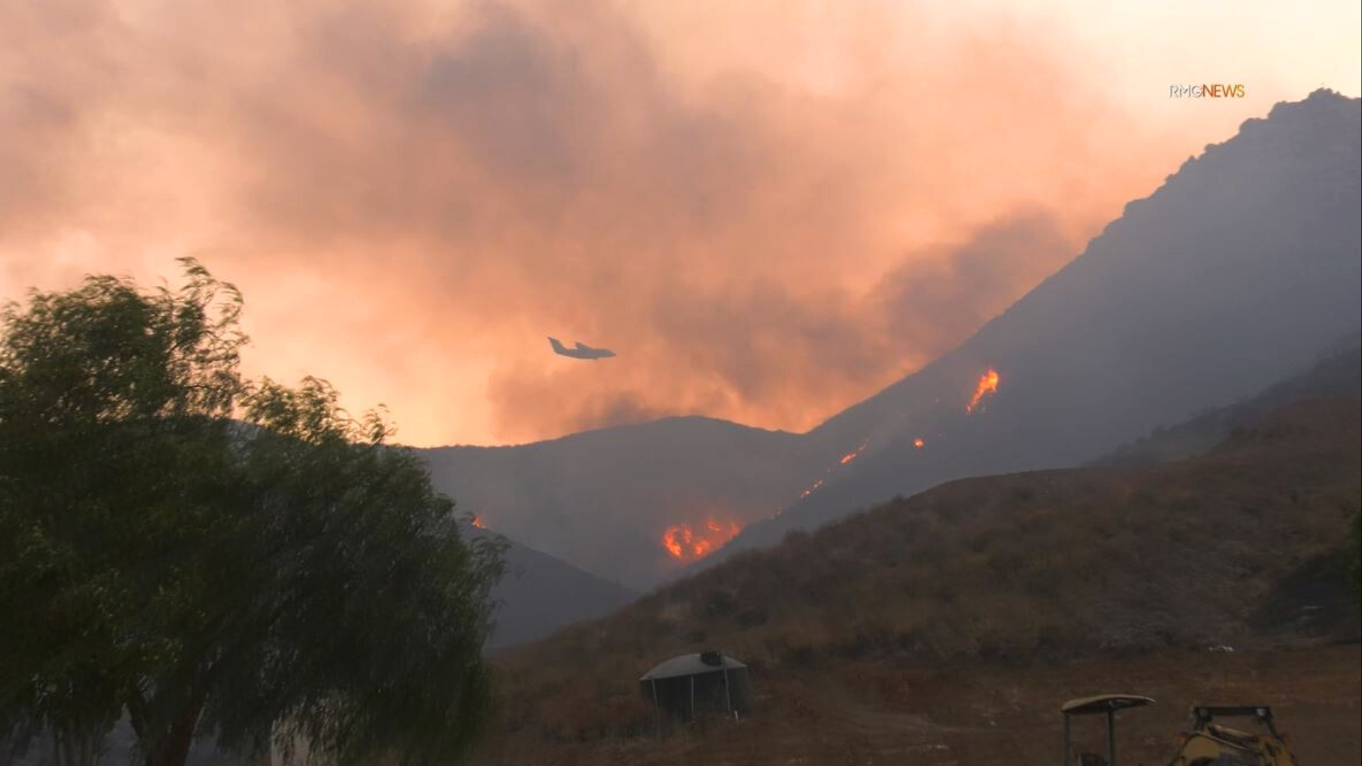 A growing wildfire prompted evacuations near Perris in Riverside County on September 4, 2024. (RMG)