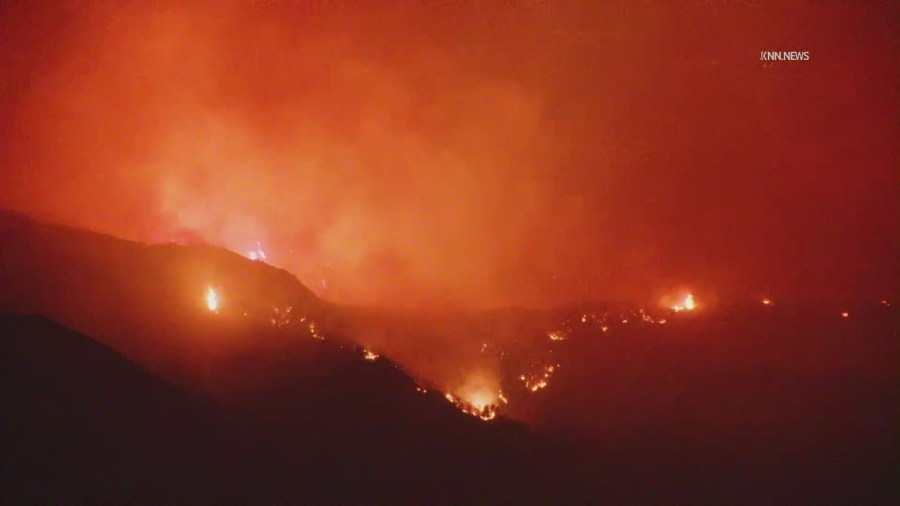 The Line Fire continues growing, prompting evacuation orders in San Bernardino County on September 7, 2024. (KNN)
