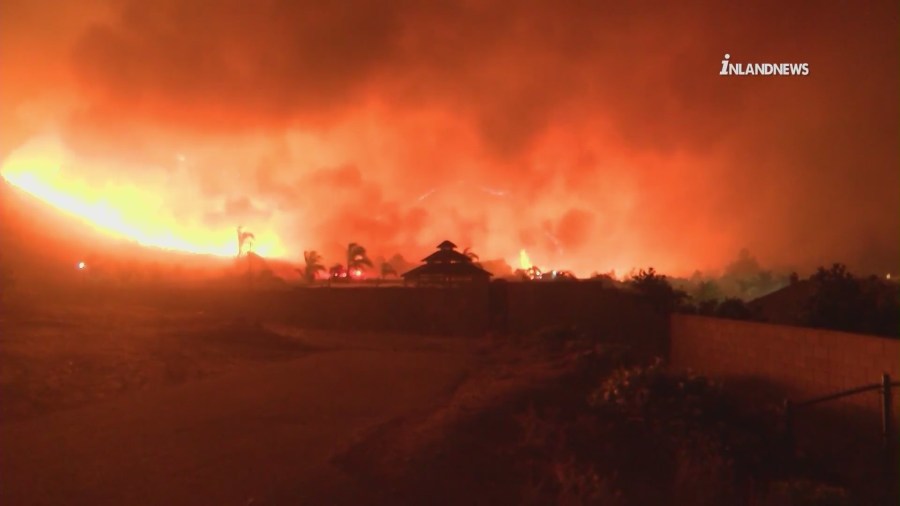 The Line Fire continues growing, prompting evacuation orders in San Bernardino County on September 7, 2024. (KNN)