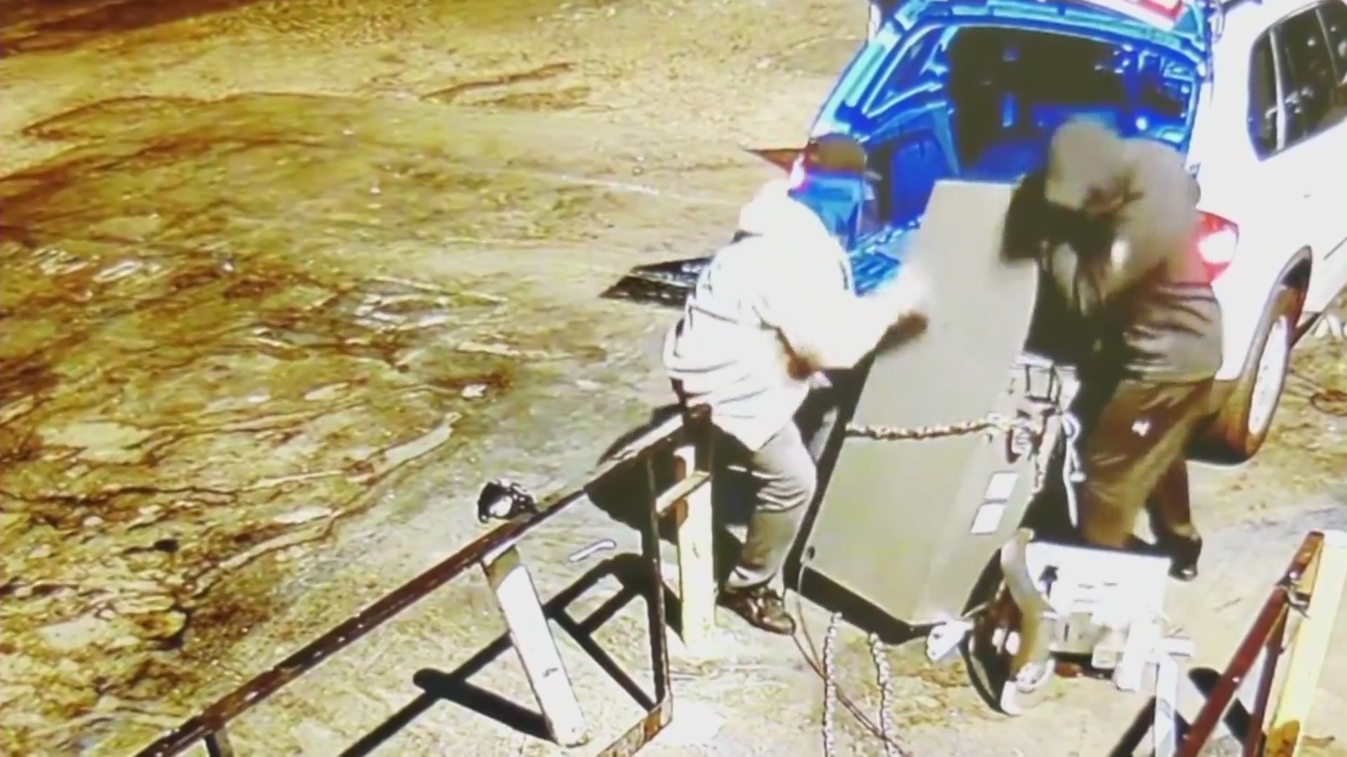 A liquor store in Sylmar was targeted by three male suspects who escaped with an ATM.