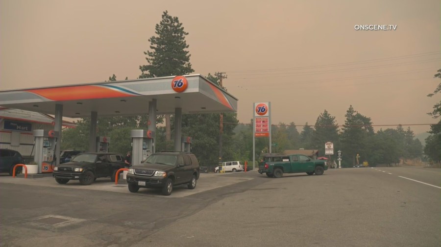 Smoke-filled skies cover communities across San Bernardino County due to the rapidly-expanding Line Fire on September 7, 2024. (OnScene.TV)