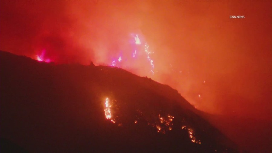 The Line Fire continues growing, prompting evacuation orders in San Bernardino County on September 7, 2024. (KNN)