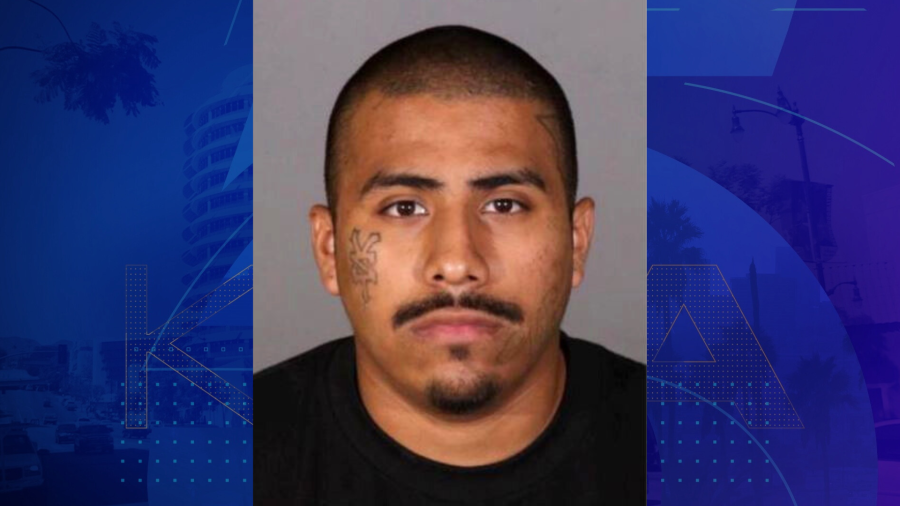 Jesus Garcia-Sotelo, 22, is seen in a booking photo from the Los Angeles Police Department.