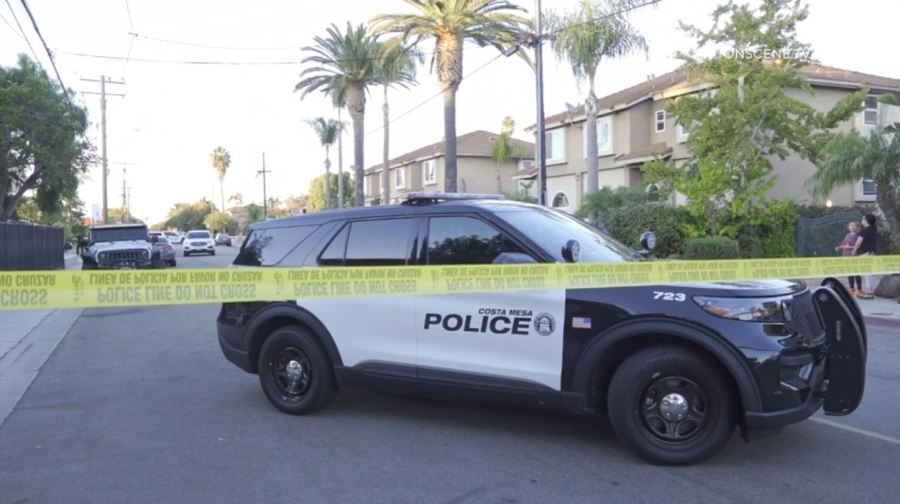 A suspect was arrested after a woman's body was discovered in the backyard of a Costa Mesa home on Oct. 22, 2024. (OnScene.TV)