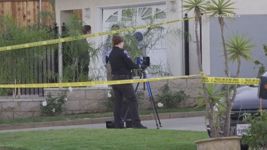 A suspect was arrested after a woman's body was discovered in the backyard of a Costa Mesa home on Oct. 22, 2024. (OnScene.TV)