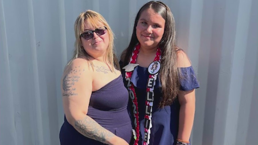 Sarina Rodriguez and her sister, Sylvia Perez, are seen in a photo provided by family.