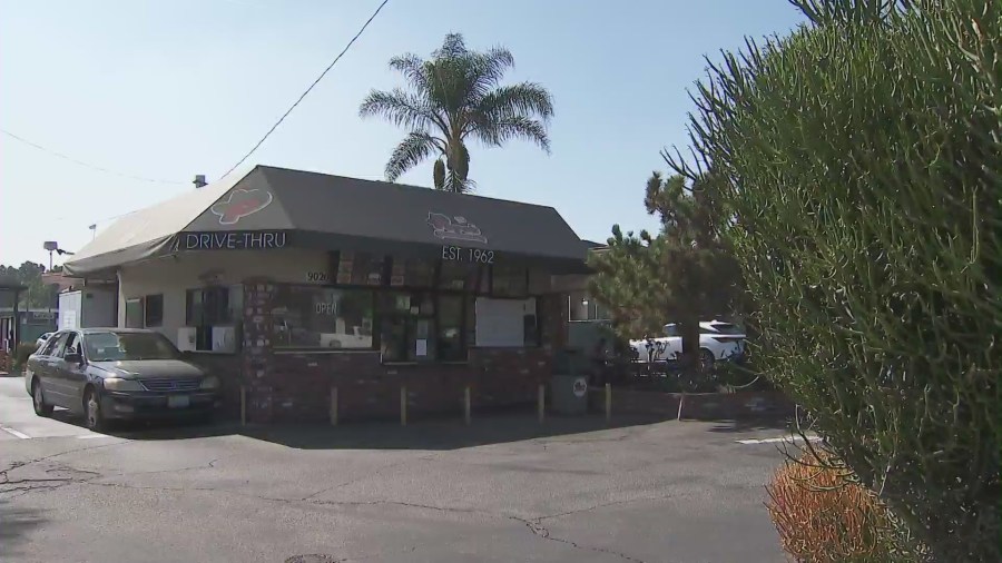 Pepe's restaurant located at 9020 Telegraph Road in Downey, California. (KTLA)