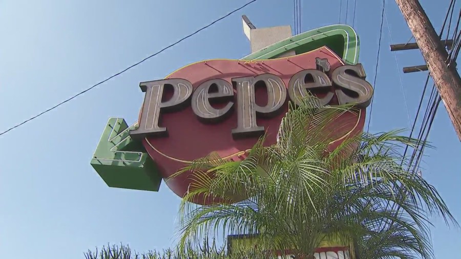Pepe's restaurant located at 9020 Telegraph Road in Downey, California. (KTLA)