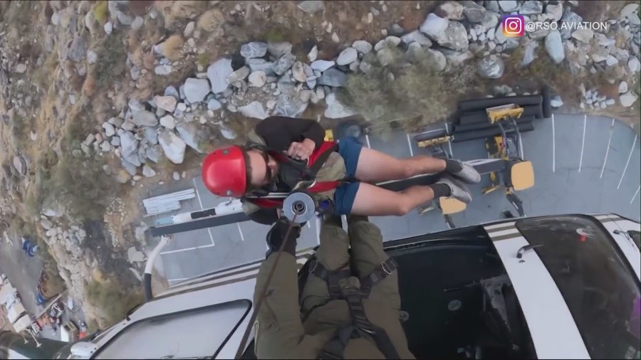 The second hiker was airlifted to safety after crews transported the injured hiker. (@rsoaviation)