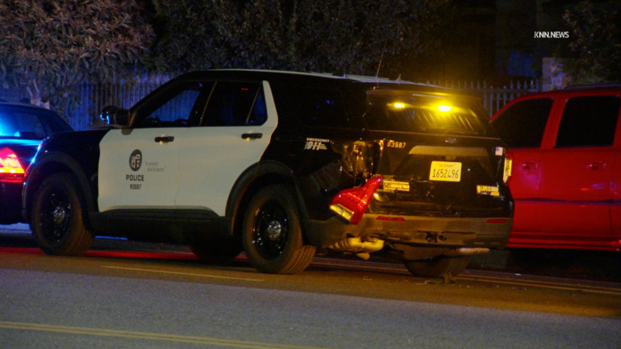 Sylmar suspected DUI into police SUV