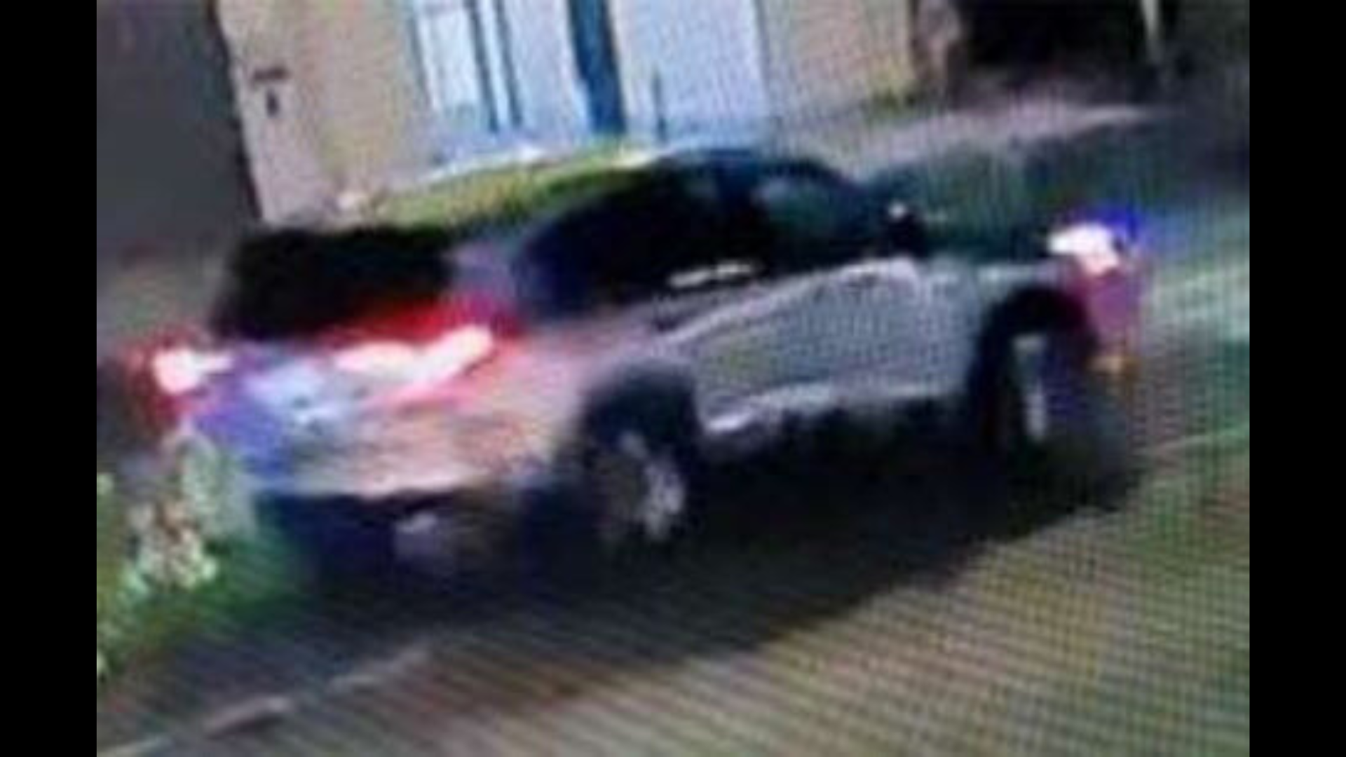 The suspect’s blue or light gray 2004-2006 Acura MDX SUV was captured on surveillance video fleeing the scene of a deadly hit-and-run crash on Nov. 27, 2024. (Los Angeles Police Department)