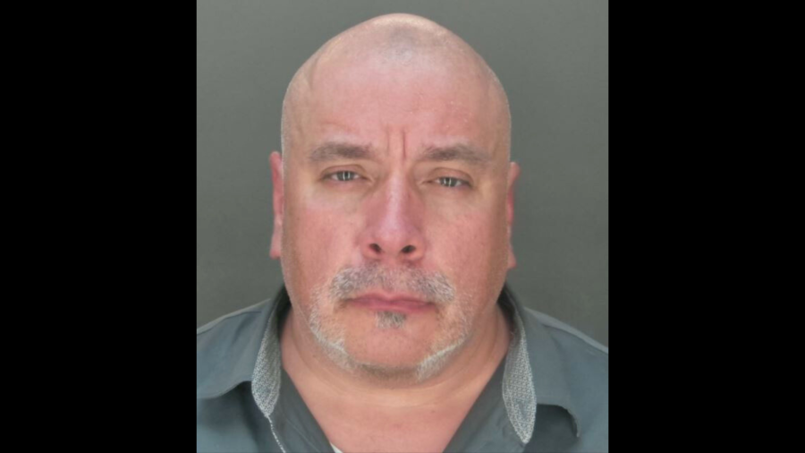 Nicholas Alejandro Diaz, 52, is seen in a booking photo from the San Bernardino County Sheriff’s Department.