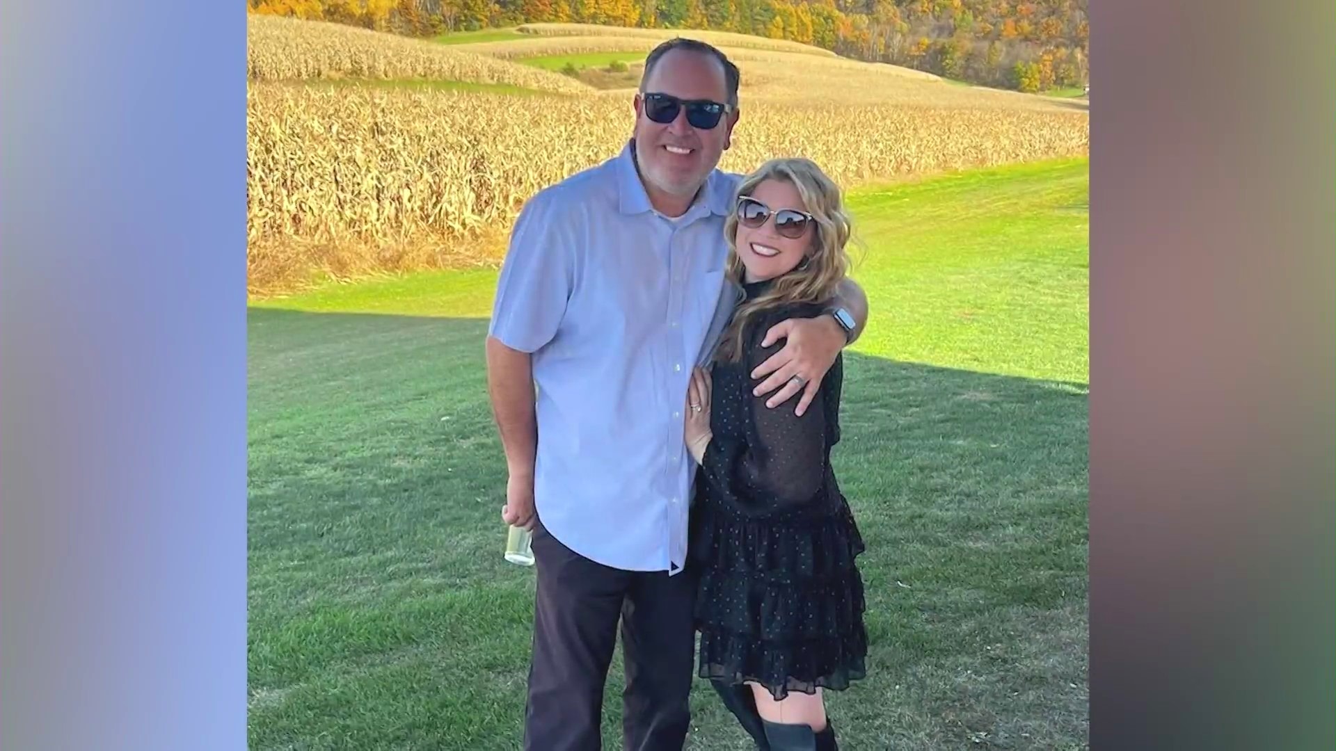 Adam Bouvet and his wife, Tracy Bouvet, are seen in a family photo.