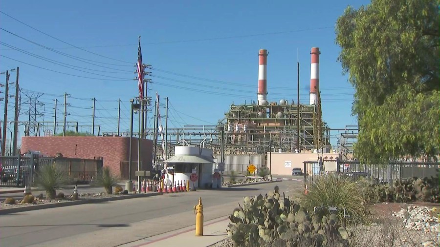 The Los Angeles Department of Water and Power's Sun Valley Generating Station. (KTLA)