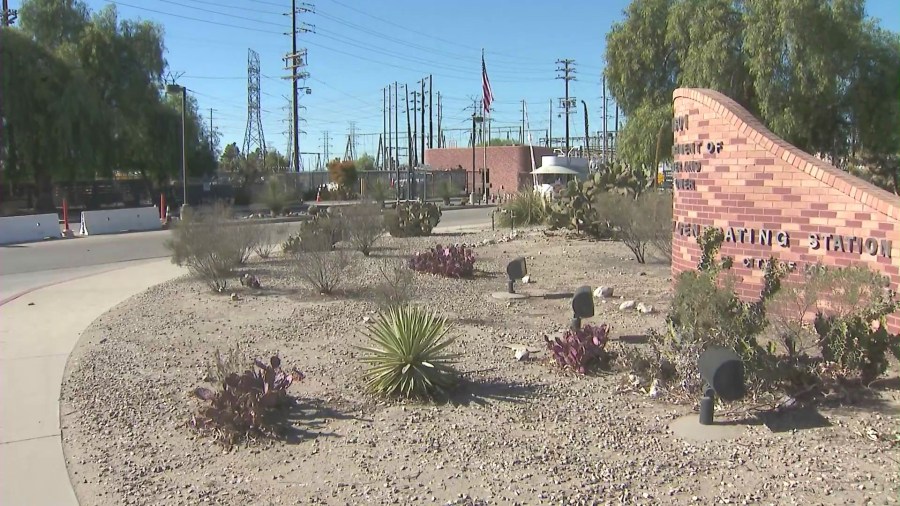 The Los Angeles Department of Water and Power's Sun Valley Generating Station. (KTLA)