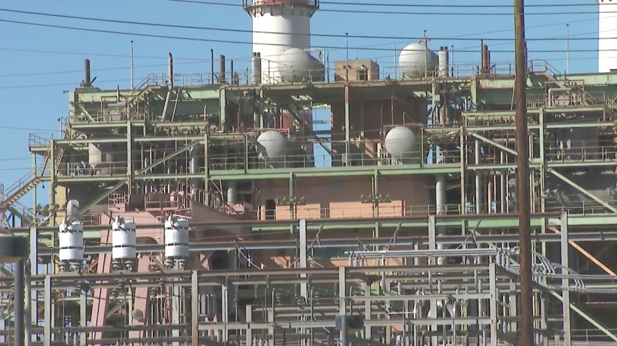 The Los Angeles Department of Water and Power's Sun Valley Generating Station. (KTLA)