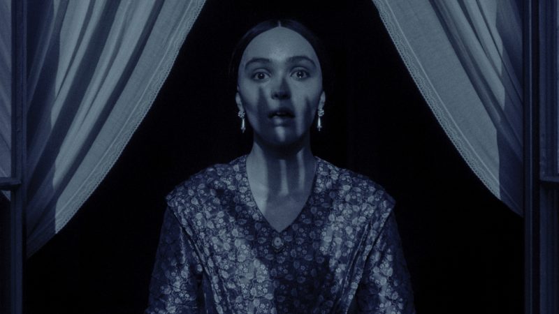 This image released by Focus Features shows Lily-Rose Depp in a scene from "Nosferatu." (Focus Features via AP)