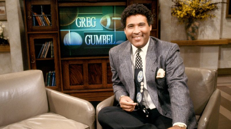 NEW YORK - JANUARY 1: CBS This Morning, a CBS News television program. Pictured is Greg Gumbel on set. Image dated January 1, 1990. (Photo by CBS via Getty Images)