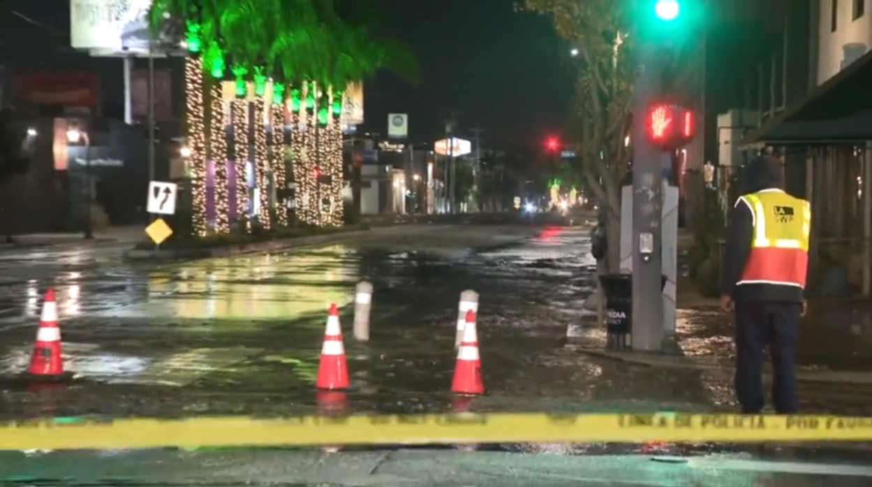 Hollywood water main break