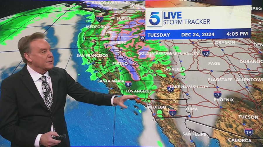 Christmas Eve chance of rain