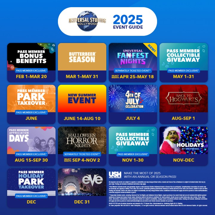 Universal 2025 event guide
