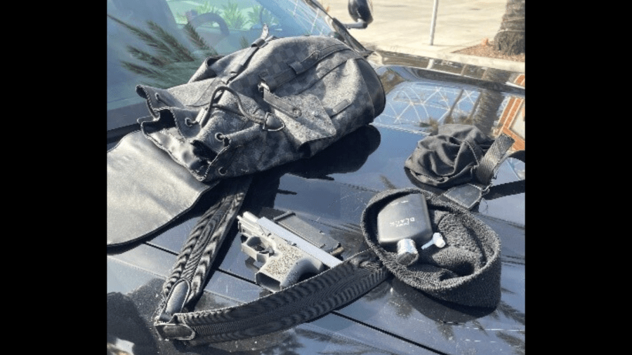 A collection of stolen merchandise was found during a statewide retail theft crackdown including clothing, shoes, fragrances and more. (California Highway Patrol)