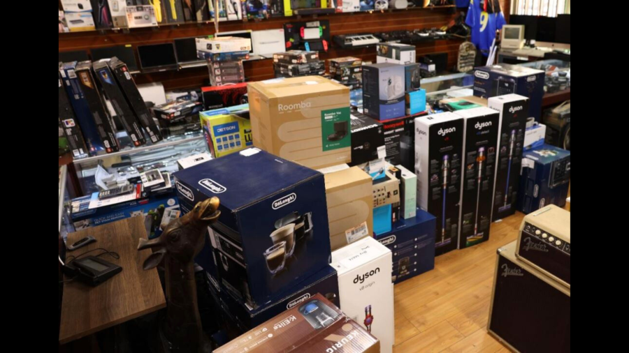 Over $20,000 worth of stolen merchandise was discovered during a retail theft bust at a pawn shop in Pacoima on Dec. 3, 2024. (San Fernando Police Department)