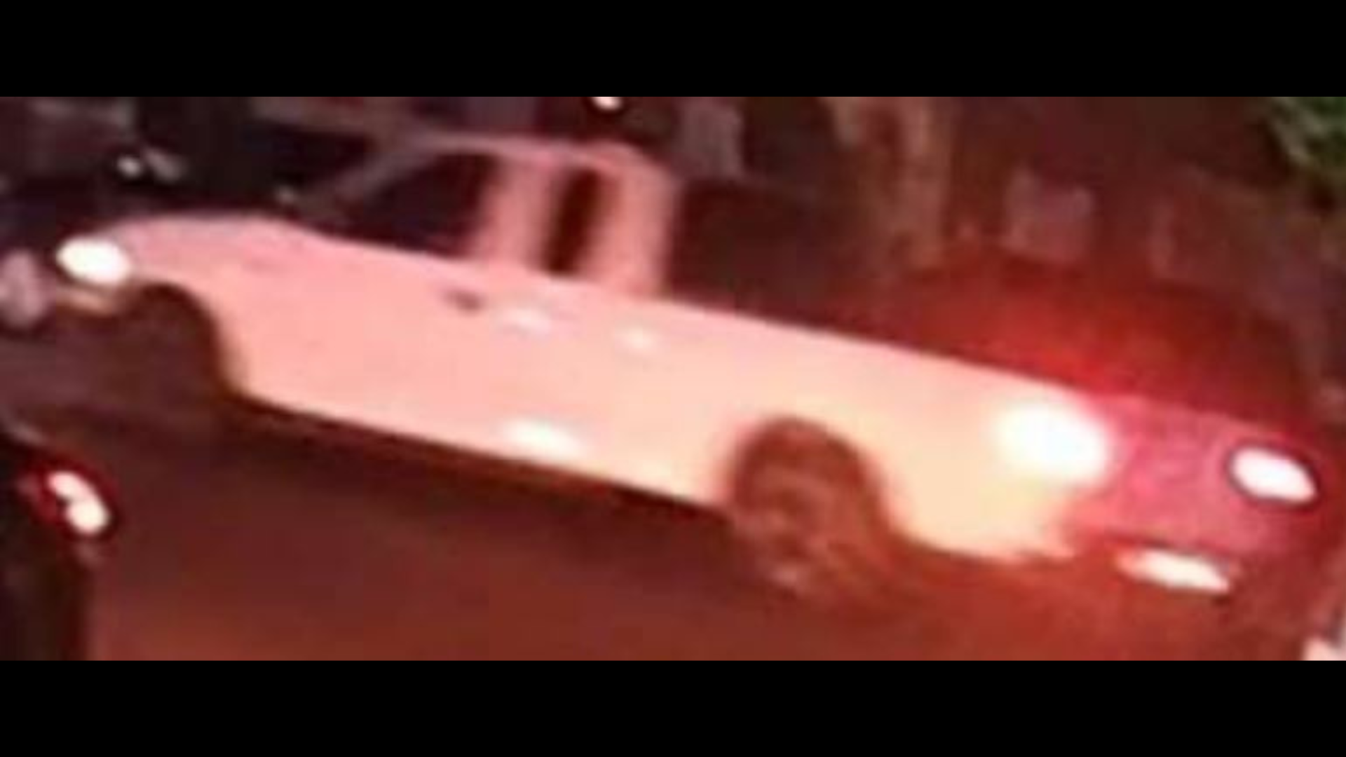 Surveillance footage of the suspect's white Ford-F-150 truck fleeing the scene of a hit-and-run crash in L.A.'s Koreatown neighborhood on Dec. 13, 2024. (Los Angeles Police Department)
