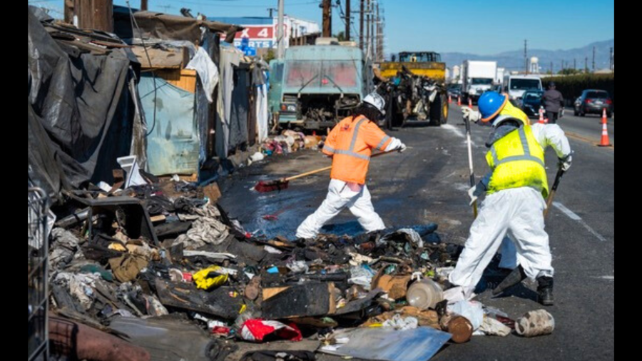 Officials removed 68 homeless residents and 28 inoperable RVs from a South Los Angeles encampment during a recent operation led by L.A. County’s Pathway Home. (Pathway Home)