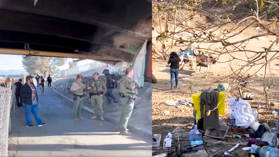 Thirty homeless people were moved out of an encampment in Santa Fe Springs as part of L.A. County's Pathway Home operation on Dec. 19, 2024. (Pathway Home)