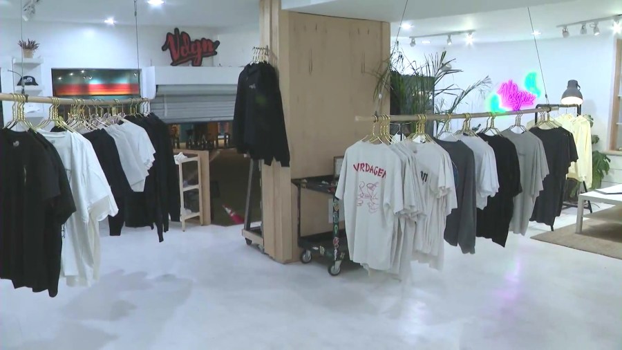 The interior of Vardagen, a boutique clothing store located on Abbot Kinney Boulevard in Venice, California. (KTLA)