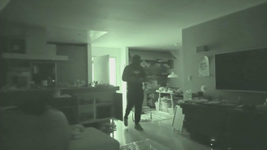 Security cameras captured a suspect wearing a respirator mask while burglarizing a condo in Playa del Rey that was being fumigated for termites in Decemeber 2024.
