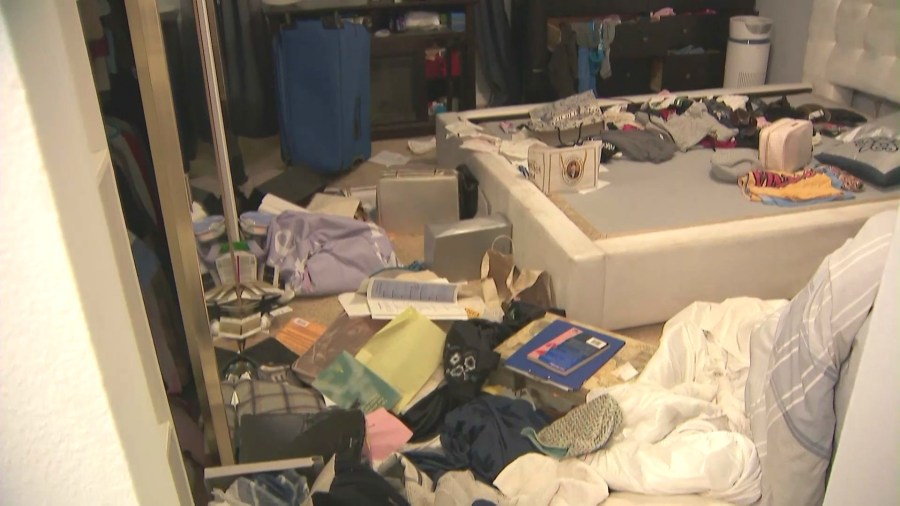 Burglars left Carol Fontaine's unit trashed and vandalized after a Playa del Rey condo complex was targeted by criminals during a fumigation in Decemeber 2024.