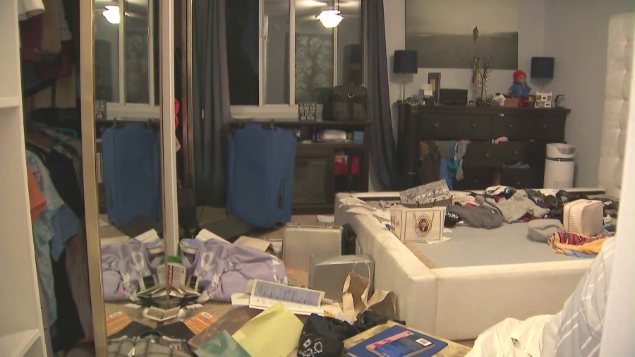 Burglars left Carol Fontaine's unit trashed and vandalized after a Playa del Rey condo complex was targeted by criminals during a fumigation in Decemeber 2024.