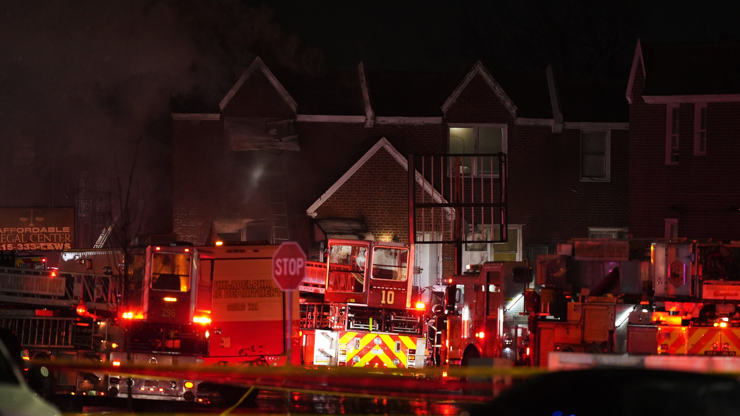 First responders work the scene after what witnesses say was a plane crash in Philadelphia, Friday, Jan. 31, 2025. (AP Photo/Matt Rourke)