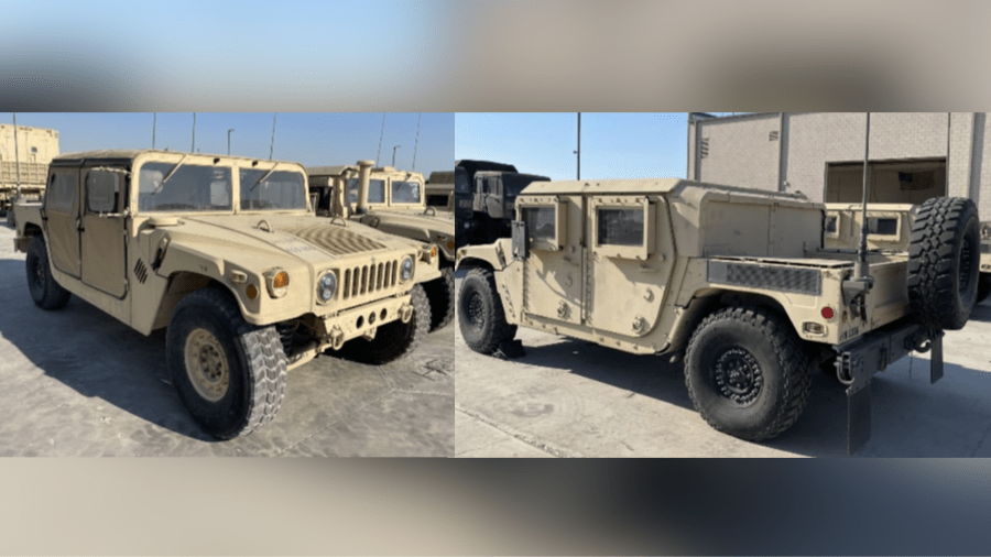 Police provided an example of what a Humvee vehicle looks like in these undated photos after three Humvees were stolen from a military warehouse in Tustin in Jan. 8, 2025. (Tustin Police Department)