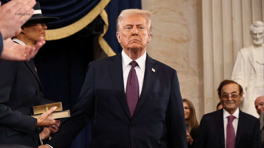 Donald Trump arrives for inauguration