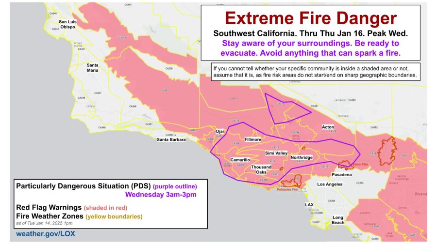 National Weather Service Extreme Fire Danger