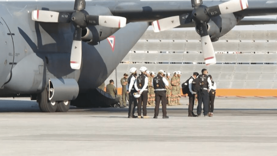 72 firefighters from Mexico landed in Los Angeles on Jan. 11, 2025 to help the state's ongoing wildfire efforts. (State of California)