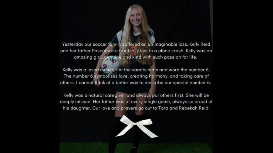 Teammates and loved ones honored Kelly Reid, a varsity soccer player at Huntington Beach High School, on Jan. 3, 2024. (Huntington Beach High School Girls Soccer)