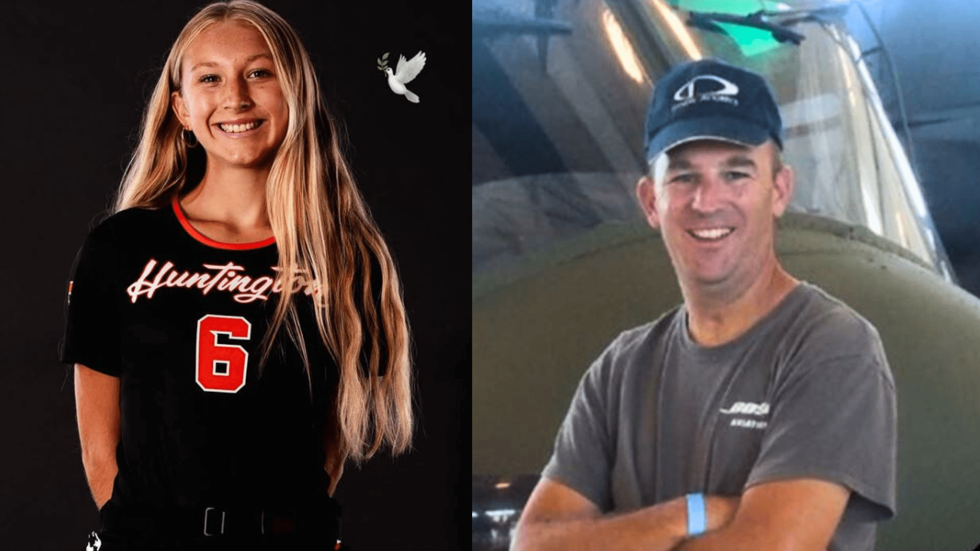 From left: Kelly Reid, a 16-year-old student at Huntington Beach High School is seen in a school photo. / Her father, Pascal Reid is seen in a personal photo.