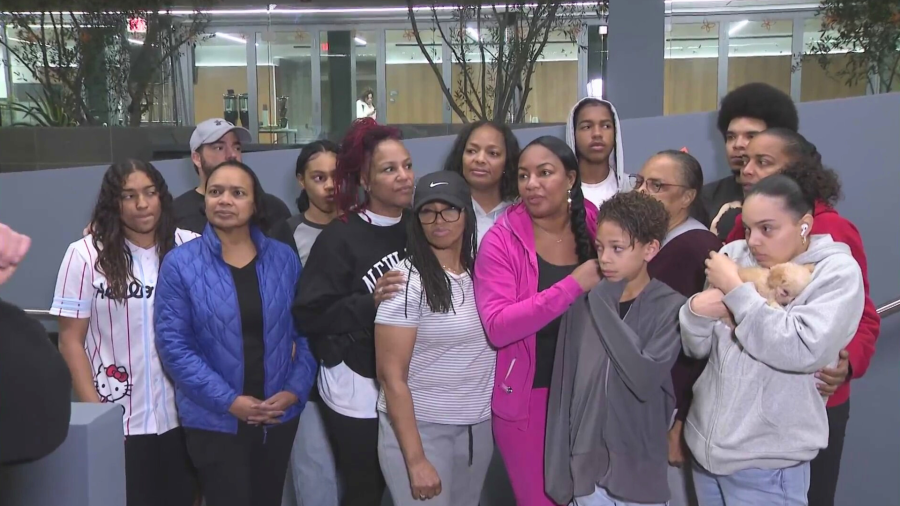 The Williams family are now homeless after the Eaton fire destroyed eight homes belonging to several family members. (KTLA)