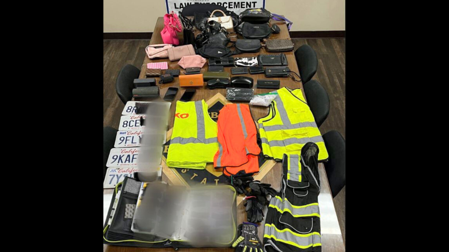 Over 100 stolen items were found at the suspect's home in connection with a series of vehicle burglaries across Riverside and San Bernardino counties. (San Bernardino County Sheriff's Department)