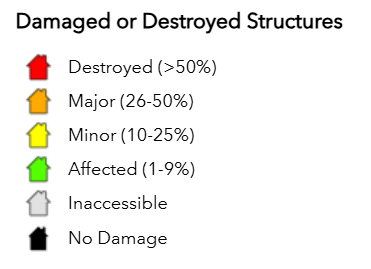 Fire Damage Map Legend