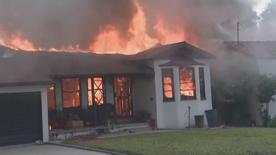 All eight homes belonging to several members of the Williams family were destroyed by the Eaton Fire in Southern California on Jan. 8, 2025. (Williams Family)