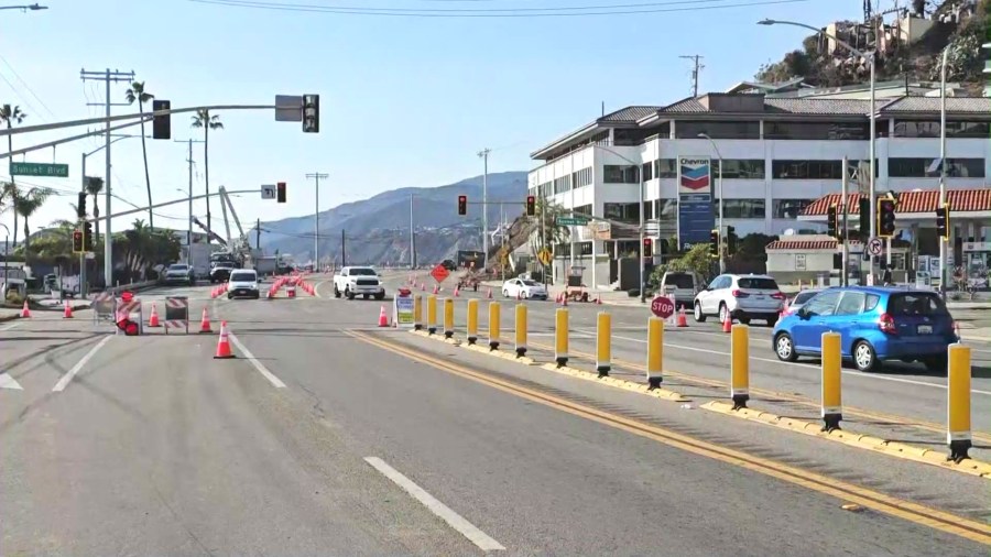 Pacific Coast Highway is reopening to the public on Sunday, Feb. 2, 2025 for the first time since the Palisades fire erupted on Jan. 7, 2025. (KTLA)