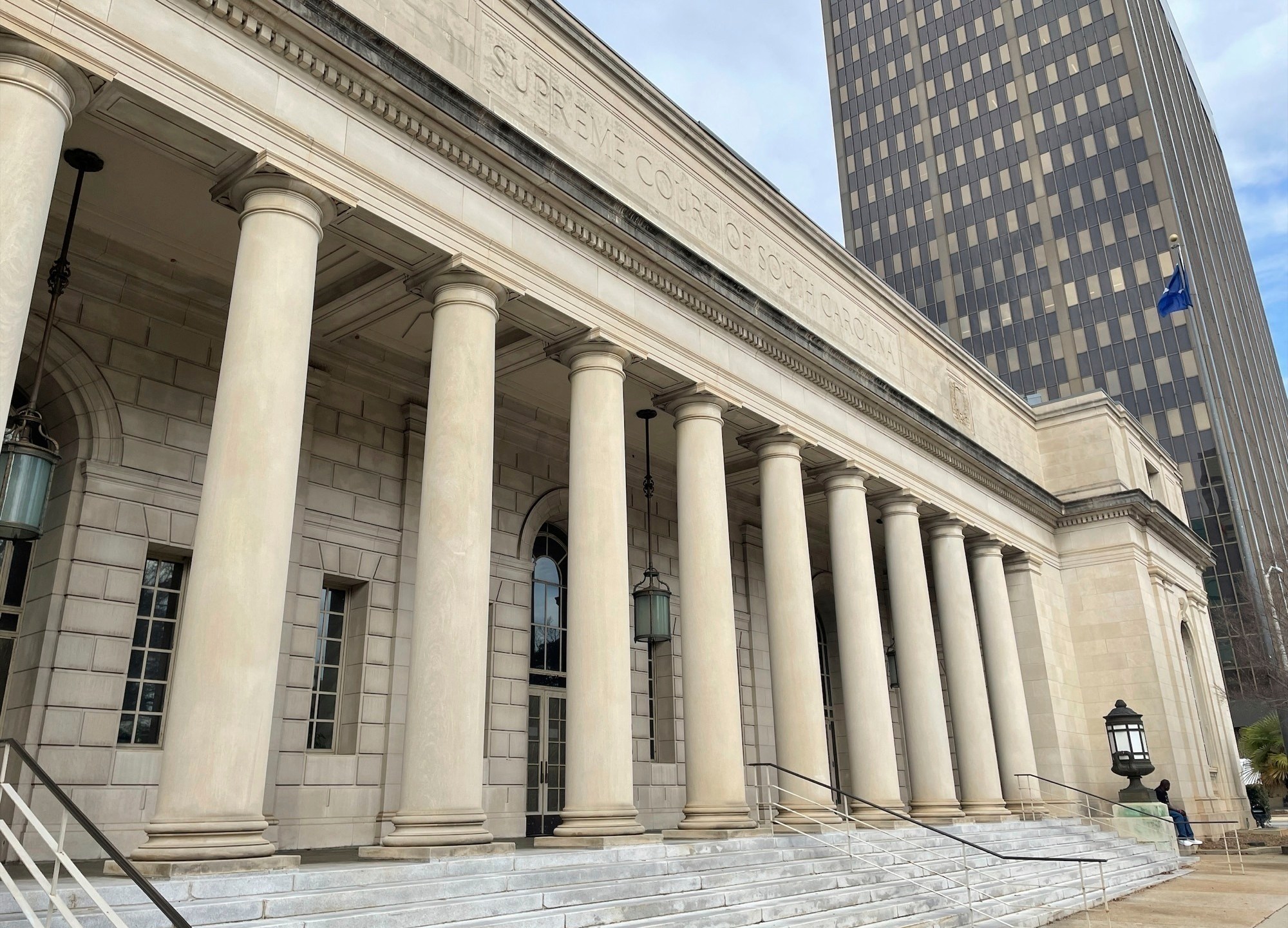 FILE - The exterior of the South Carolina Supreme Court building in Columbia, S.C. is shown Jan. 18, 2023. (AP Photo/James Pollard, file)