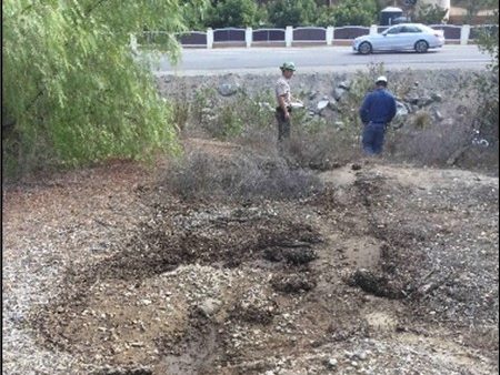 A driver for an industrial services business spilled 150 gallons of contaminated wastewater into a Fillmore creek in November 2022. (Ventura County District Attorney's Office)